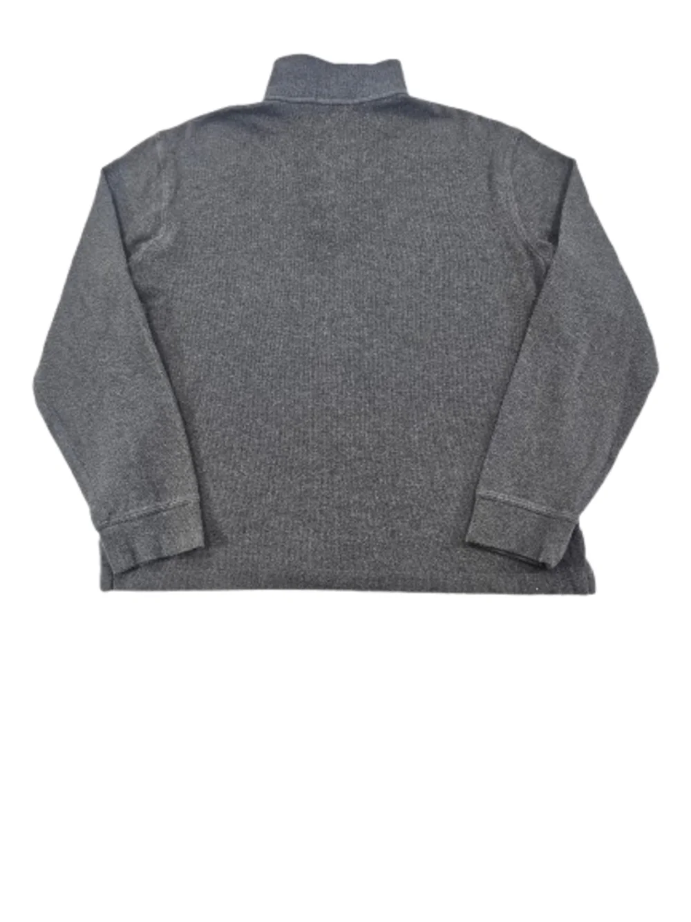Polo Ralph Lauren‎ Estate Rib Quarter Zip  Sweater Mens S Dark Gray White Pony
